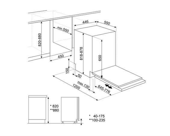 Zmywarka do zabudowy Smeg ST4522IN