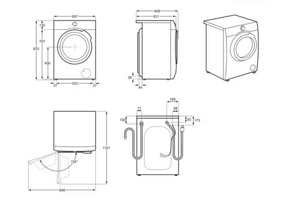 pralko-suszarka AEG LWR98165XP ABSOLUTECARE 10kg